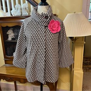 ❤️Lilly Pulitzer NWT Sabeline Coat w/Rosette Swing Jacket.  Size M.